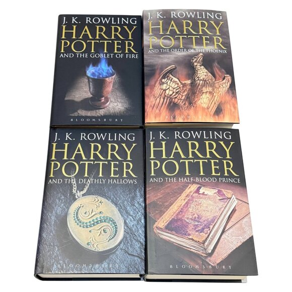 Harry Potter J.K. Rowling 7 Book Set Adult Black Cover UK Bloomsbury Unread - Picture 7 of 16